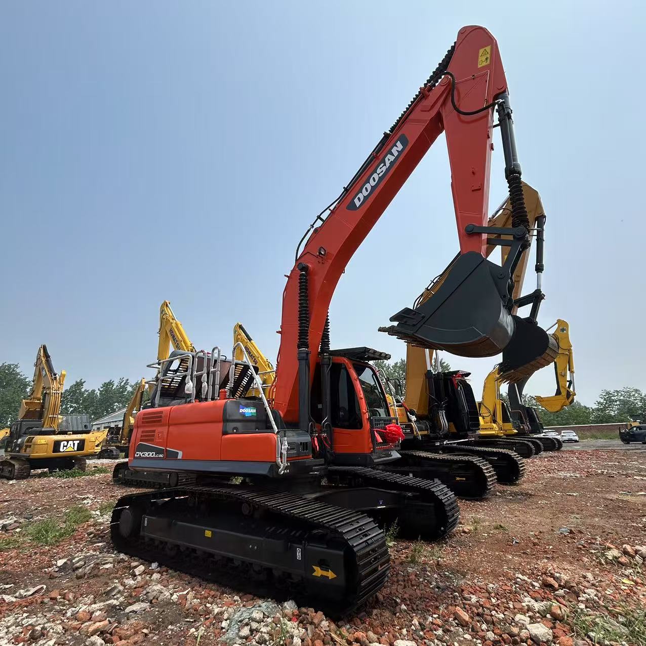 Front view of used 2023 Doosan DX300LC-9C excavator, 30-ton, priced at $41,000 USD