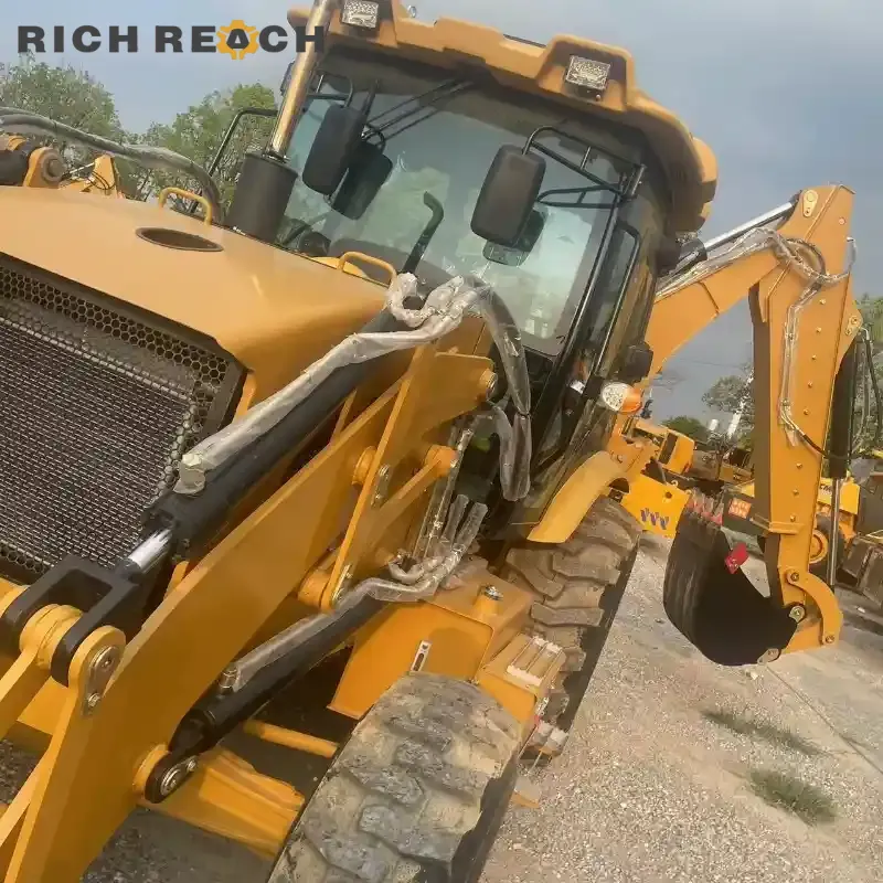 Exclusive Deal 2025 Cat 440 Backhoe Loader in stock now – front view with 130 hp C3.6 engine