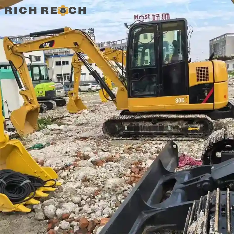 Used CAT306 mini excavator left side dozer blade compact USD