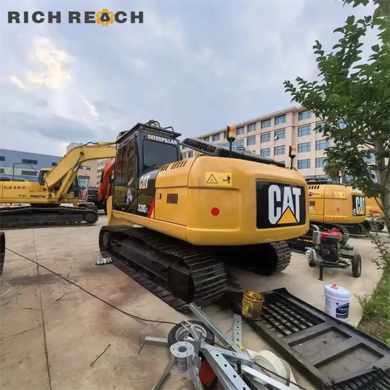 CAT320D2L front three quarter view used excavator USD