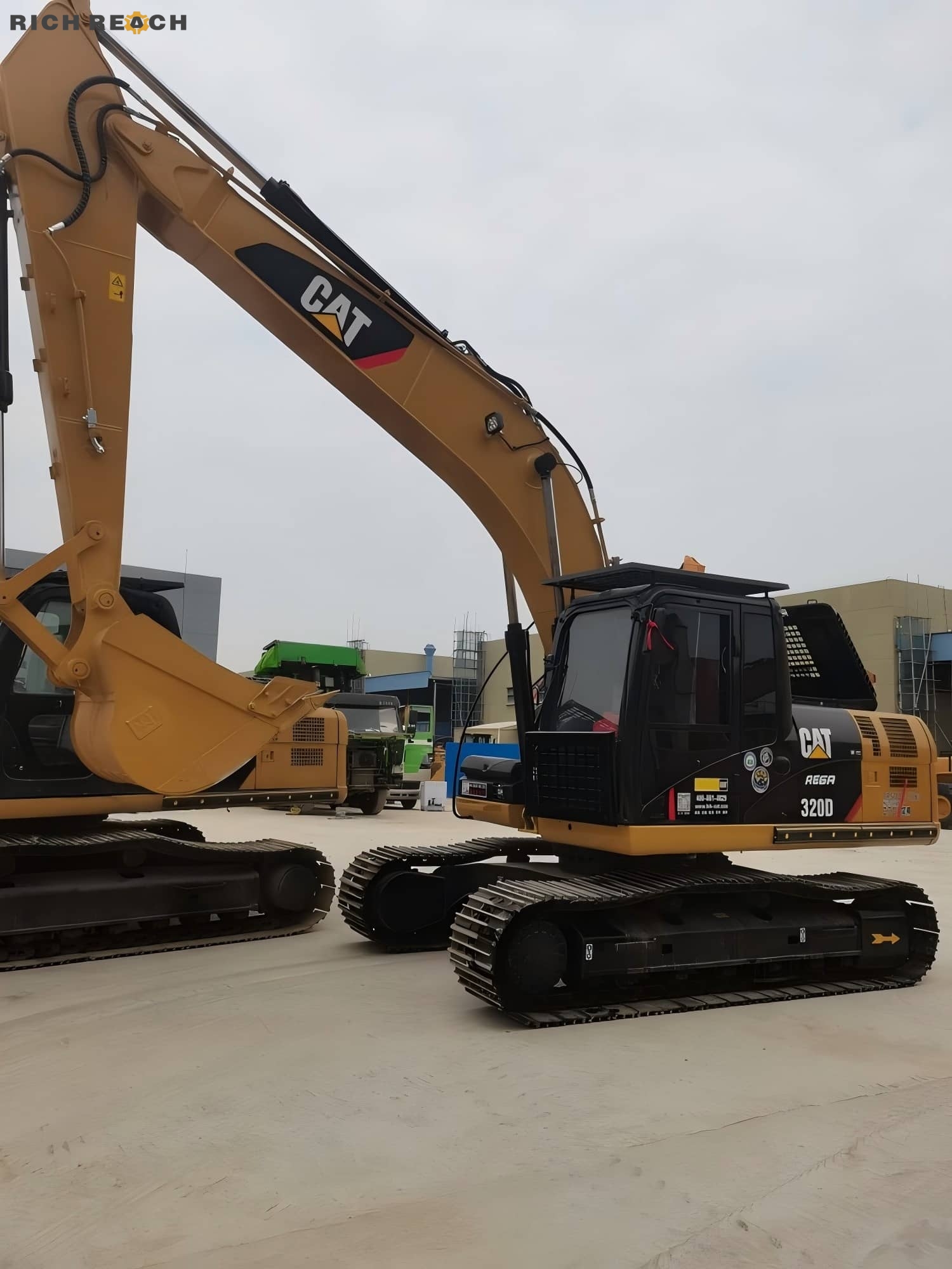 Excavator working scene