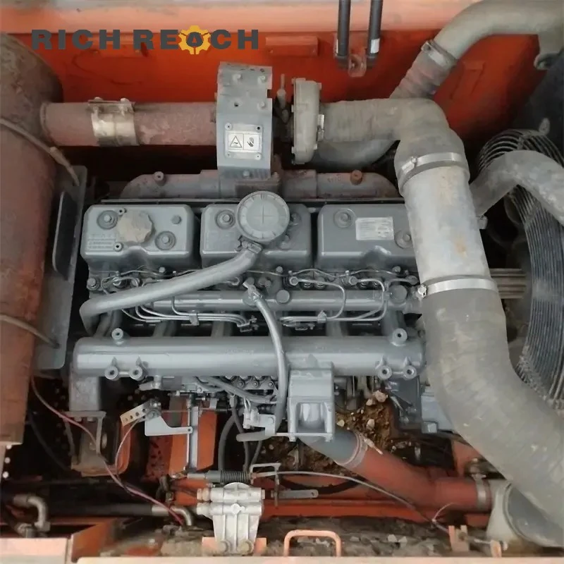 Used Doosan DH300LC-7 crawler excavator – opened engine compartment, cost-effective heavy-duty machine
