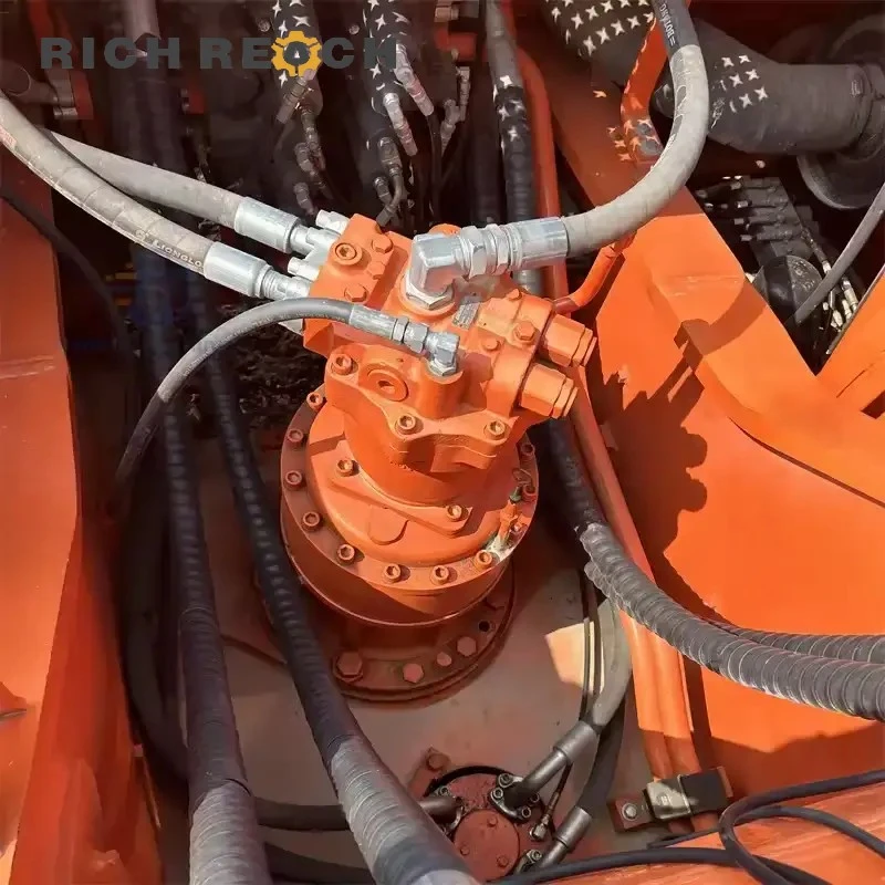 Used Doosan DH420LC-7 excavator for sale – hydraulic hose routing on arm, high performance low price