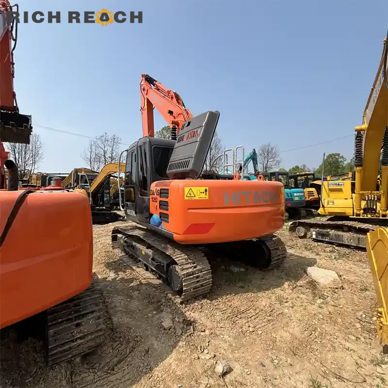 Used Hitachi ZAXIS 120 excavator – front three-quarter view