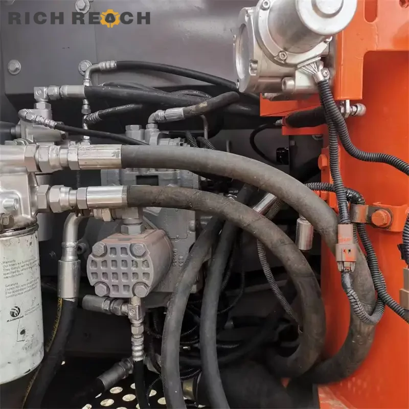 Used Hitachi ZAXIS 120 excavator – fuel tank cap and sight glass