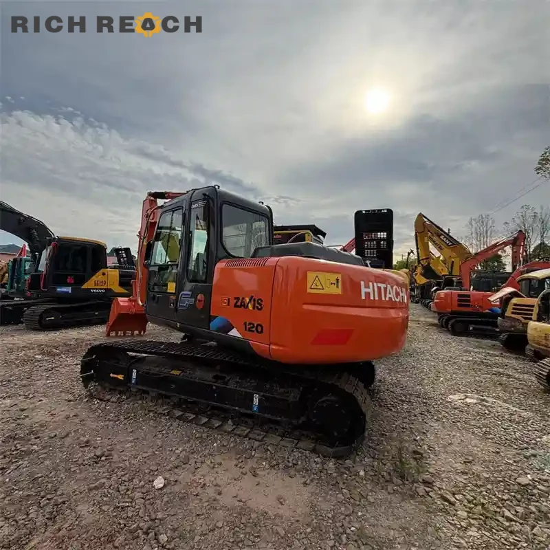 Used Hitachi ZAXIS 120 excavator – grading and backfilling operation