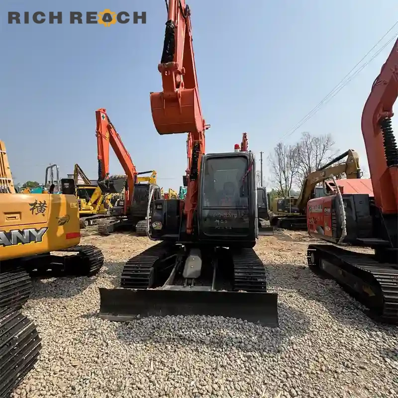 Used Hitachi ZAXIS 120 excavator – rear counterweight view