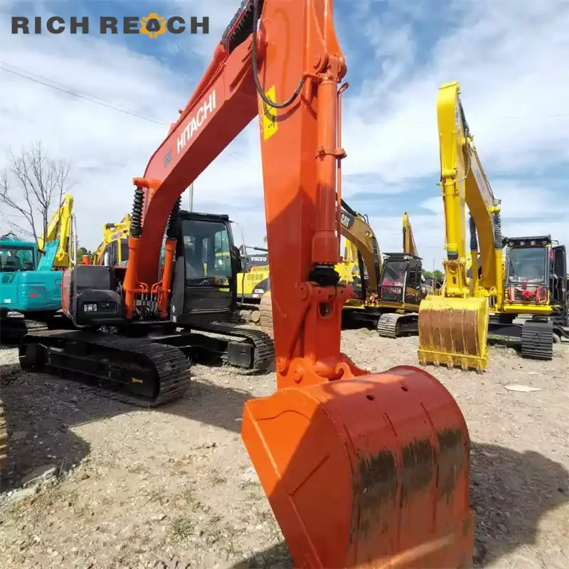Used Hitachi ZAXIS 120 excavator – track adjuster and idler wheel