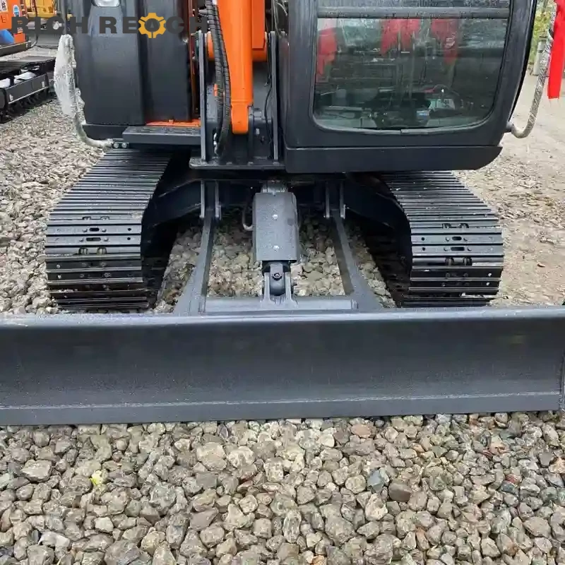 Control panel and throttle lever of a used Hitachi ZAXIS 60 mini excavator, well-maintained, request a free quote today