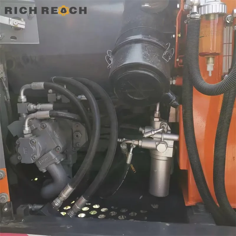 Bucket cylinder and guard on a used Hitachi ZAXIS 70 crawler excavator, low hours, USD price
