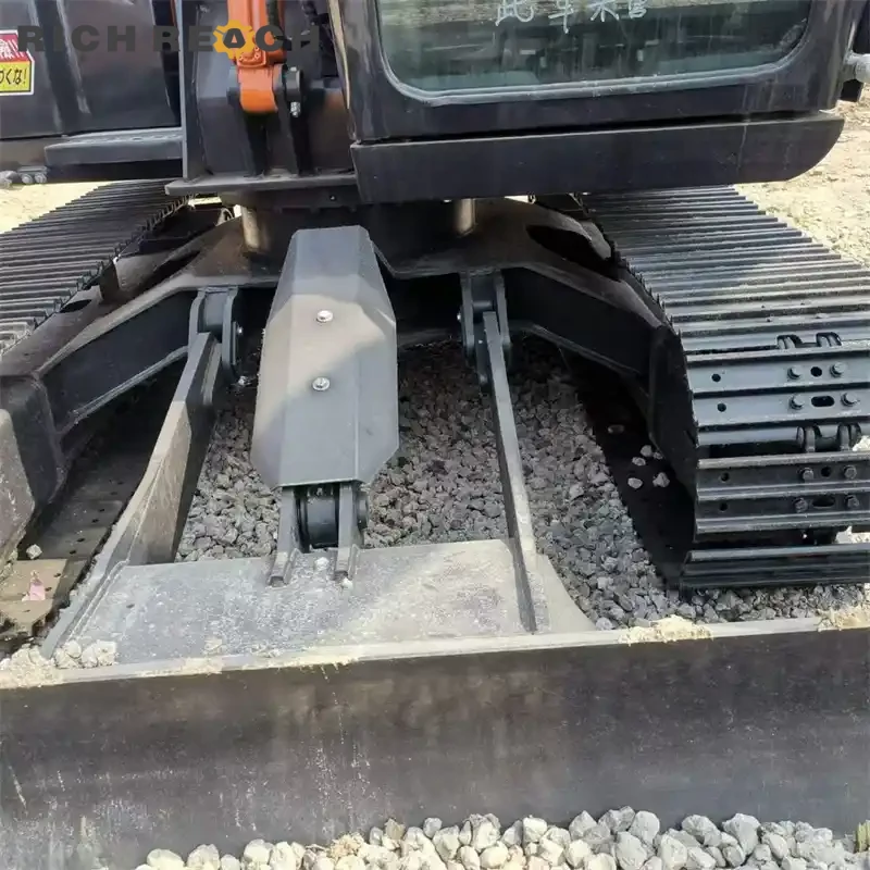 Rear exhaust and light on a used Hitachi ZAXIS 70 excavator, low hour machine