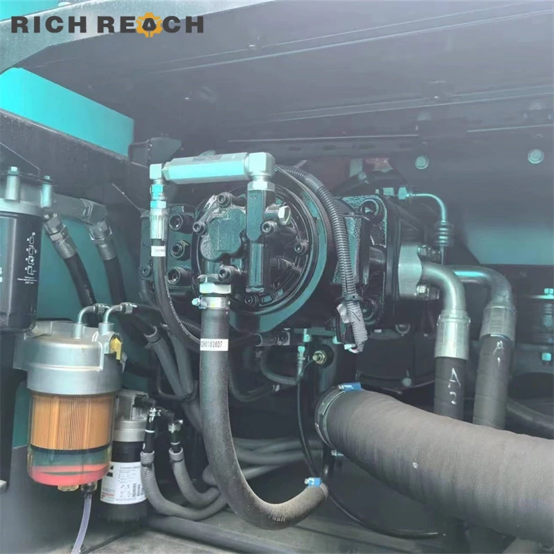 Bucket cylinder and side guard of used Kobelco SK200 excavator, low hours, great condition