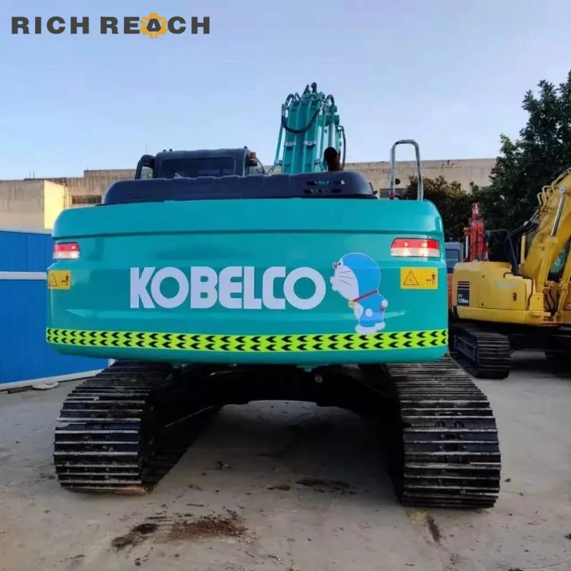 Rear counterweight of a used Kobelco 210LC excavator for sale – heavy-duty balance for tough digging