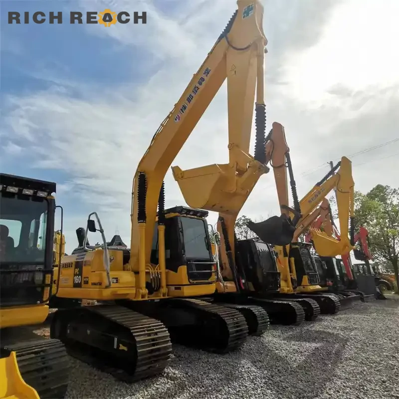Used Komatsu PC160 excavator bucket cylinder and side guard, low hours for sale