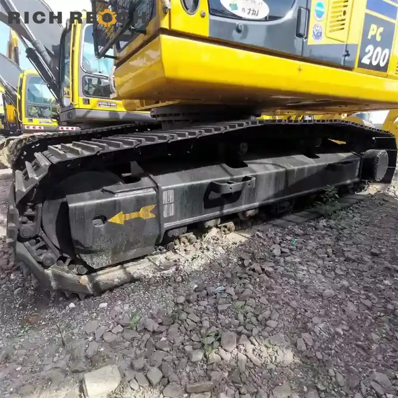 Front three-quarter view of a used Komatsu PC200 excavator