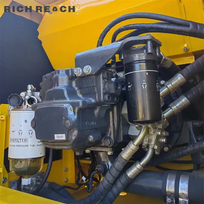 Hydraulic pump and filter bank of a used Komatsu PC240LC excavator (low hour machine)
