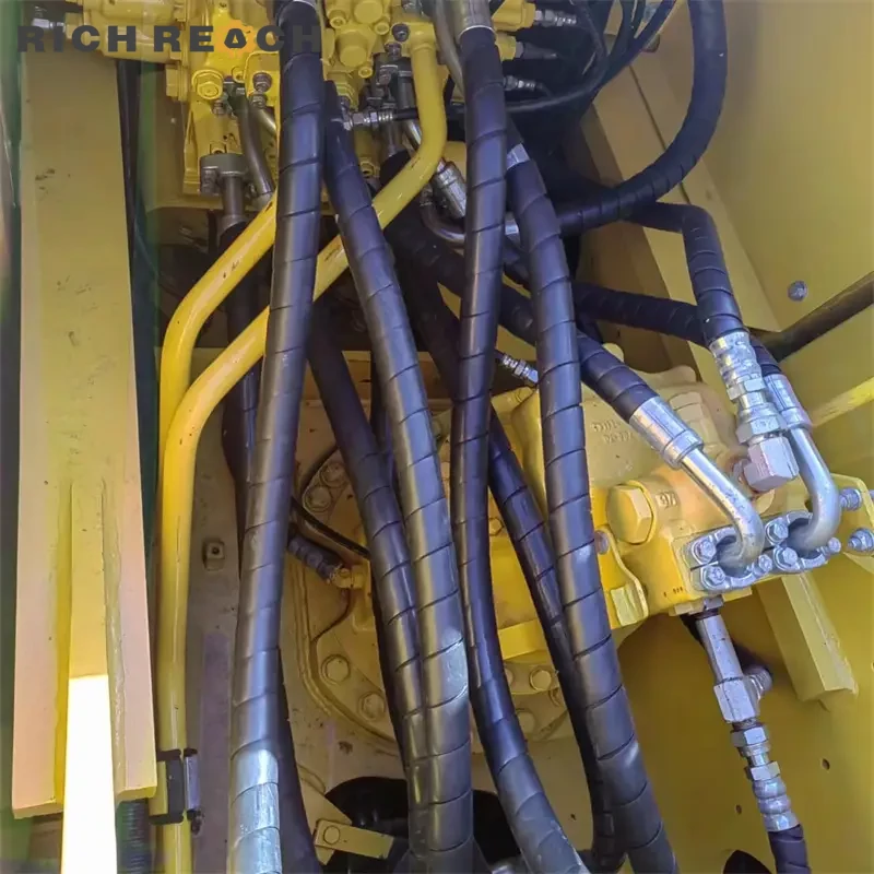 Rear LC counterweight and chassis of a used Komatsu PC240LC excavator for superior stability