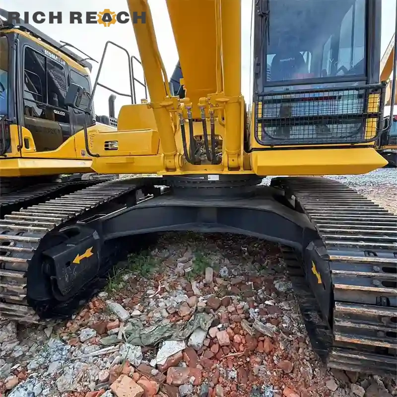 Hydraulic block for quick coupler on a used Komatsu PC350 excavator for sale