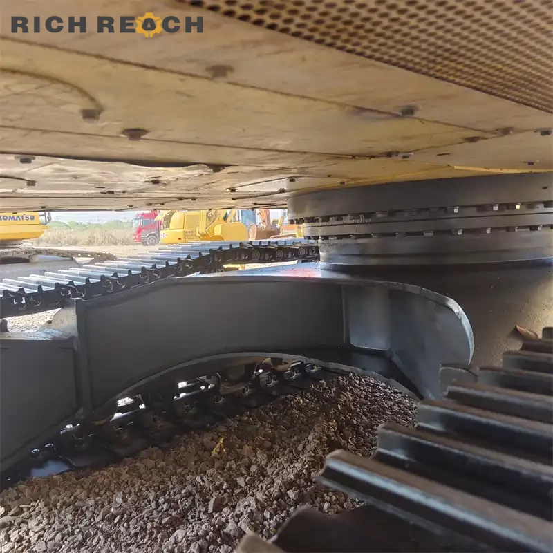 Overburden removal and digging depth demonstration of a used Komatsu PC400 excavator, top condition, priced in USD
