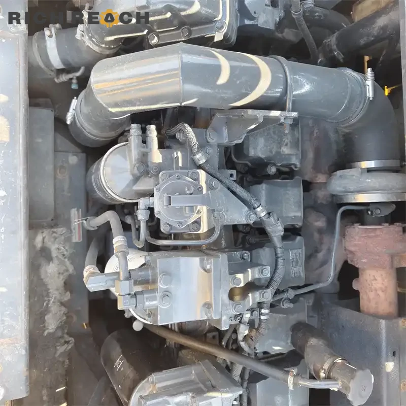 Rear counterweight of a used Komatsu PC400 excavator, massive stability for heavy lifting, low hours, USD price