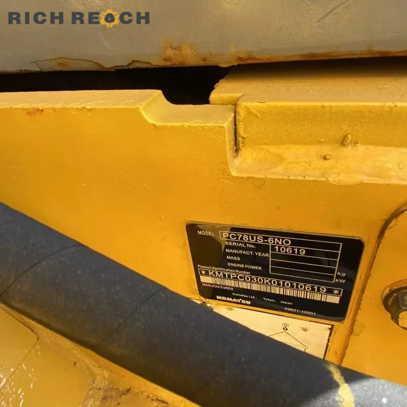 Used Komatsu PC78 excavator bucket cylinder and rod – low hours, priced in USD