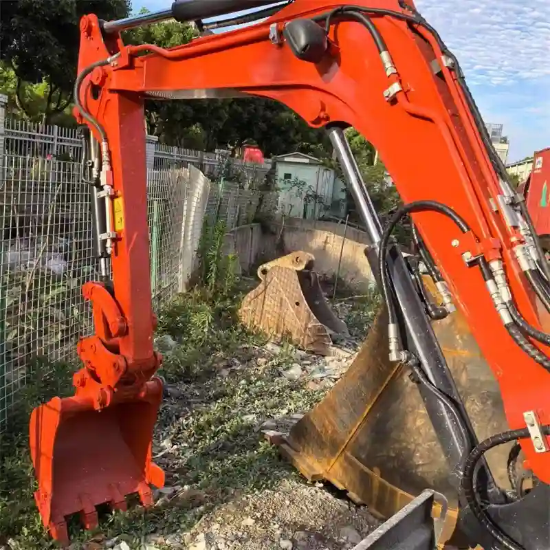 Front blade and canopy of a used Kubota 30 mini excavator for sale – ideal for small demolition and site grading