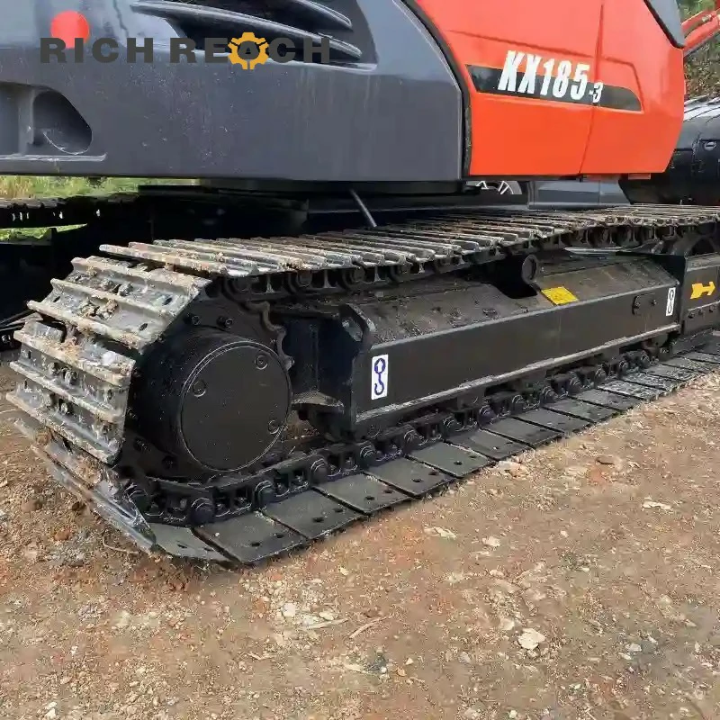 Rear large counterweight of a used Kubota 185-3 excavator