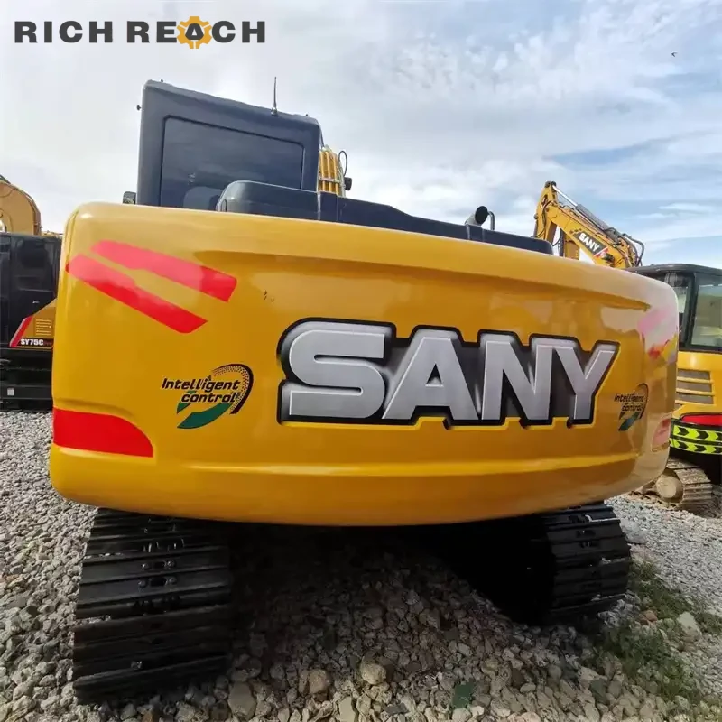 Front three-quarter view of a used Sany 135C Pro excavator for sale