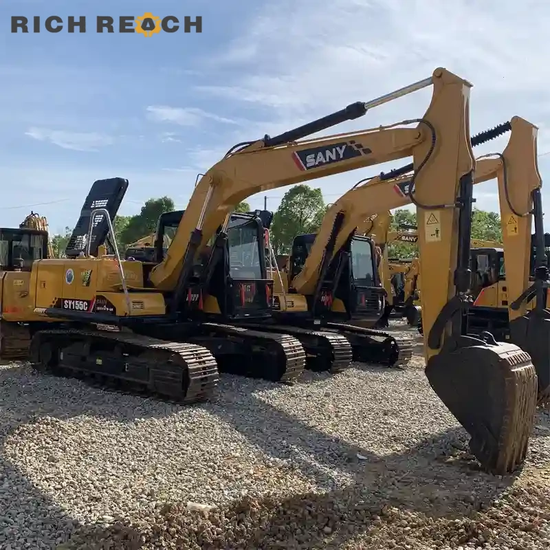 Sprocket and final drive of a used Sany 155C crawler excavator