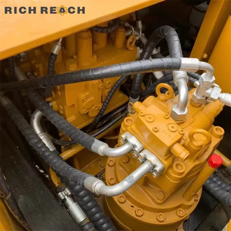 Isuzu engine compartment of a used Sany SY215C Pro – high power, reliable performance