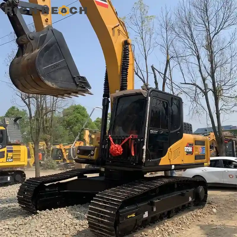 Rear large counterweight of a used Sany 215C excavator for sale, original condition