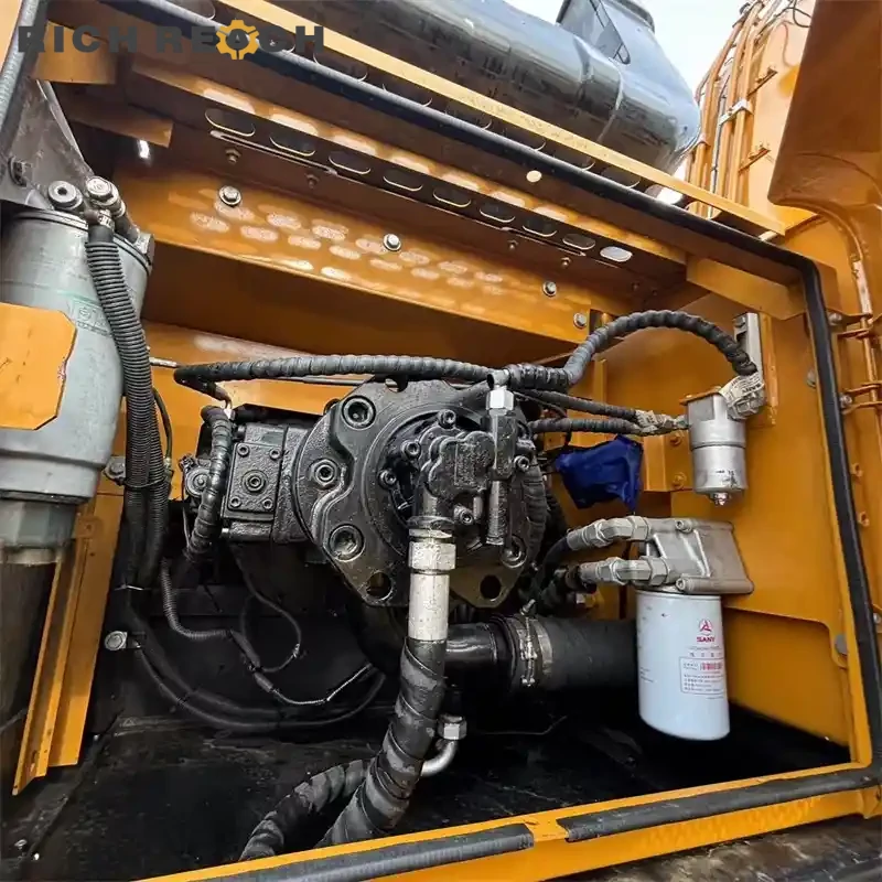 Used Sany 235H crawler excavator loading dump truck – high efficiency and power