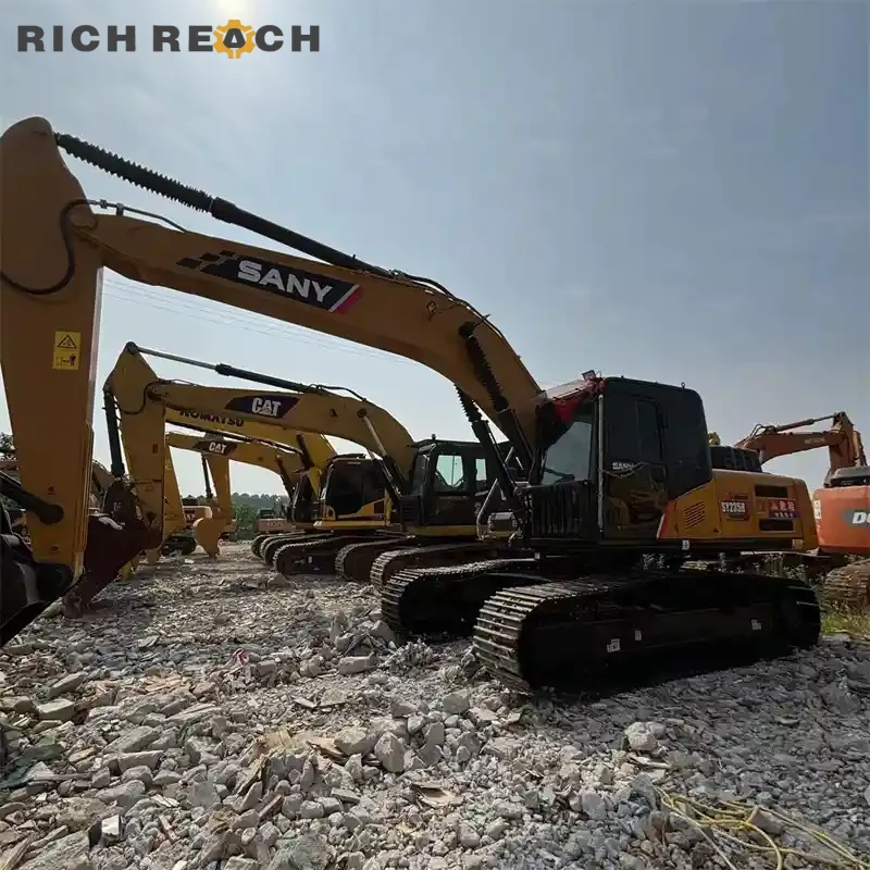 Sany SY235H used excavator – track chain and master link, good undercarriage condition