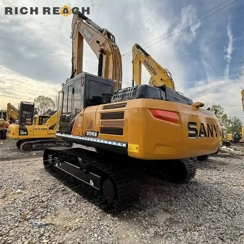 Isuzu 6HK1 engine of used Sany 245H excavator, low hours, reliable digging force for tough jobs