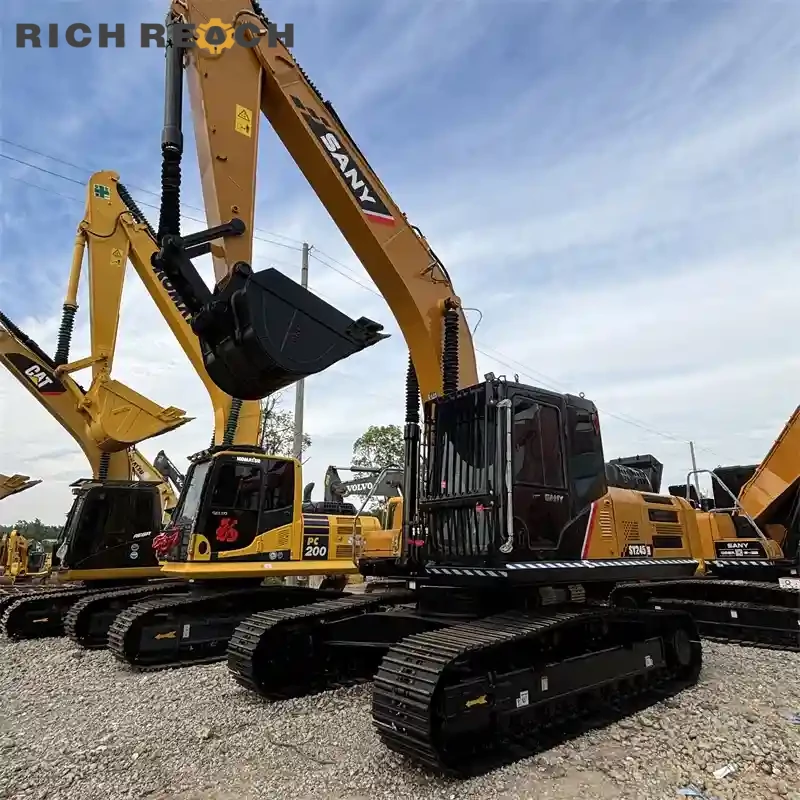 Rear large counterweight of used Sany 245H excavator for sale, stable digging force and balance