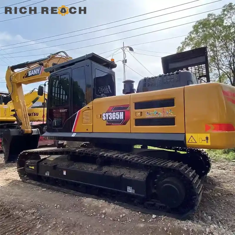Rear huge counterweight on used Sany 305H excavator
