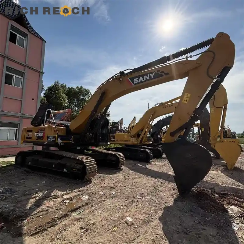 Heavy-duty front boom and arm of a used Sany 365H excavator, excellent condition, low hours, priced in USD