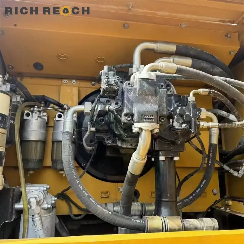 Undercarriage and track frame of a used Sany 485H excavator, low hours, massive digging forces, priced in USD