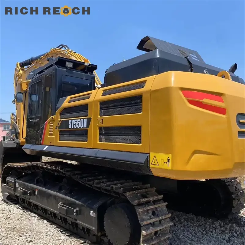 Used Sany 550H excavator deluxe cab with air conditioning, original monitor, low hours