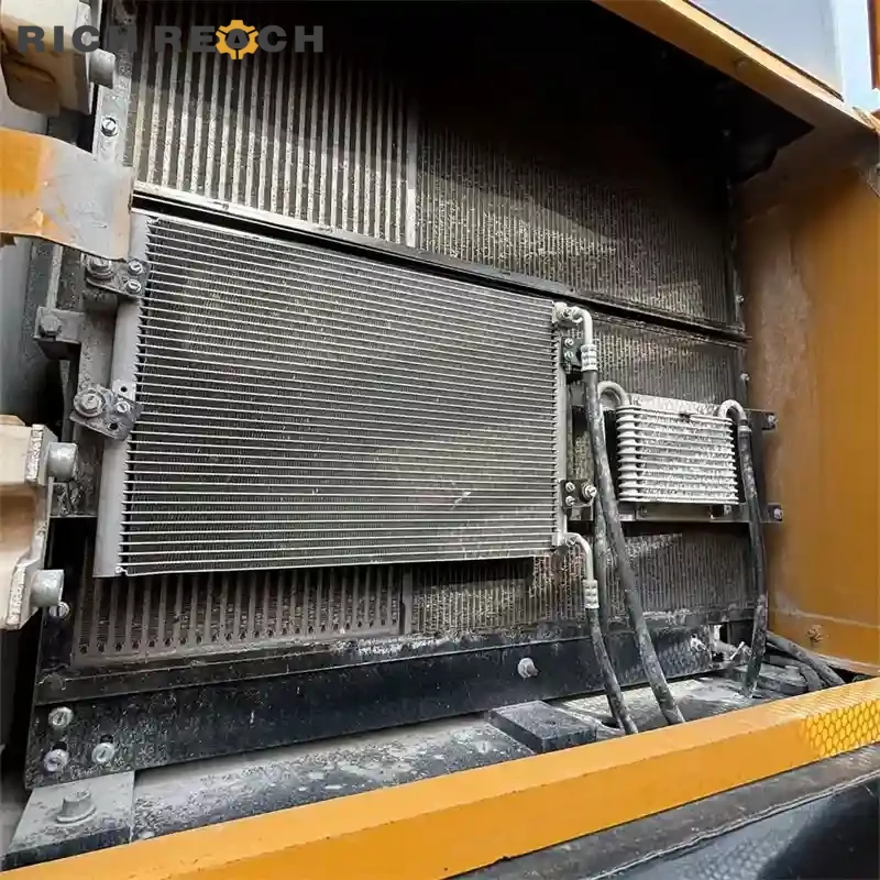 Used Sany 550H excavator rear view with massive counterweight, stable and powerful