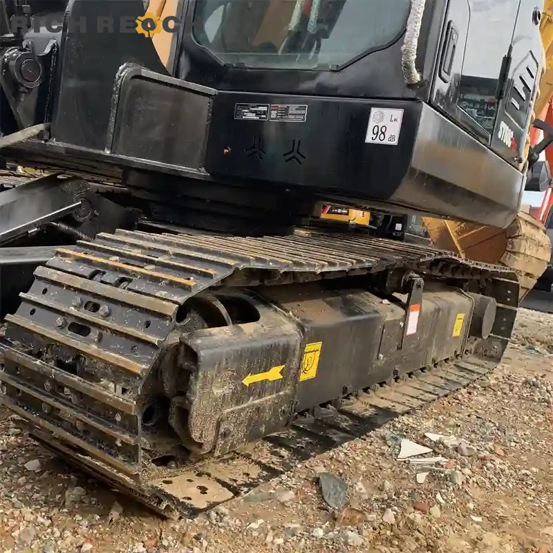 Used Sany 60C Pro excavator backfilling a ditch – better hydraulics in action