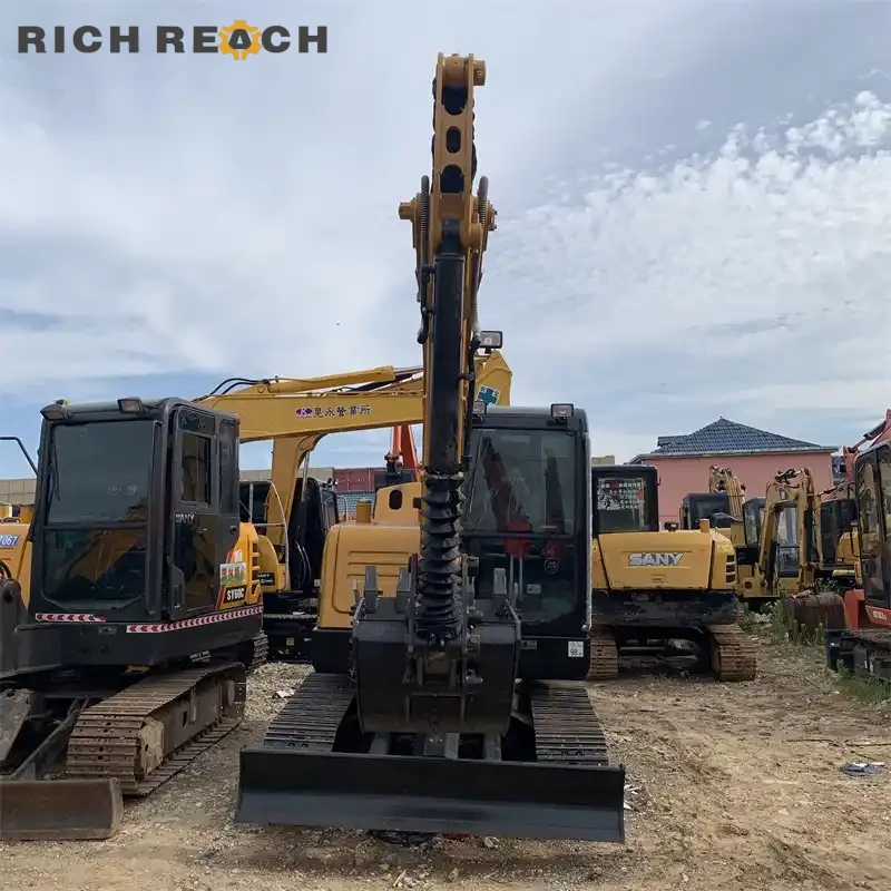 Used Sany 60C Pro excavator boom foot pin and grease point – heavy duty construction