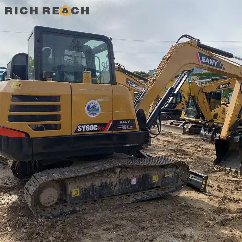 Used Sany 60C Pro excavator bottom rollers and track guard – durable track system