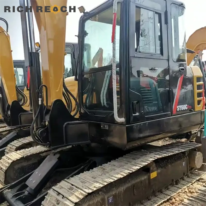 Used Sany 60C Pro excavator bucket cylinder pin and lock – precise attachment control