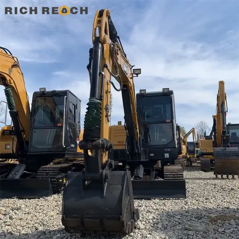 Used Sany 60C Pro excavator bucket linkage and grease fittings – easy maintenance