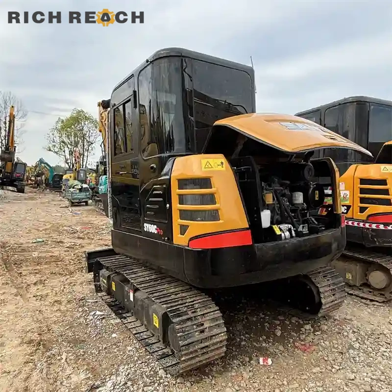 Used Sany 60C Pro excavator ripping asphalt – more power for demolition