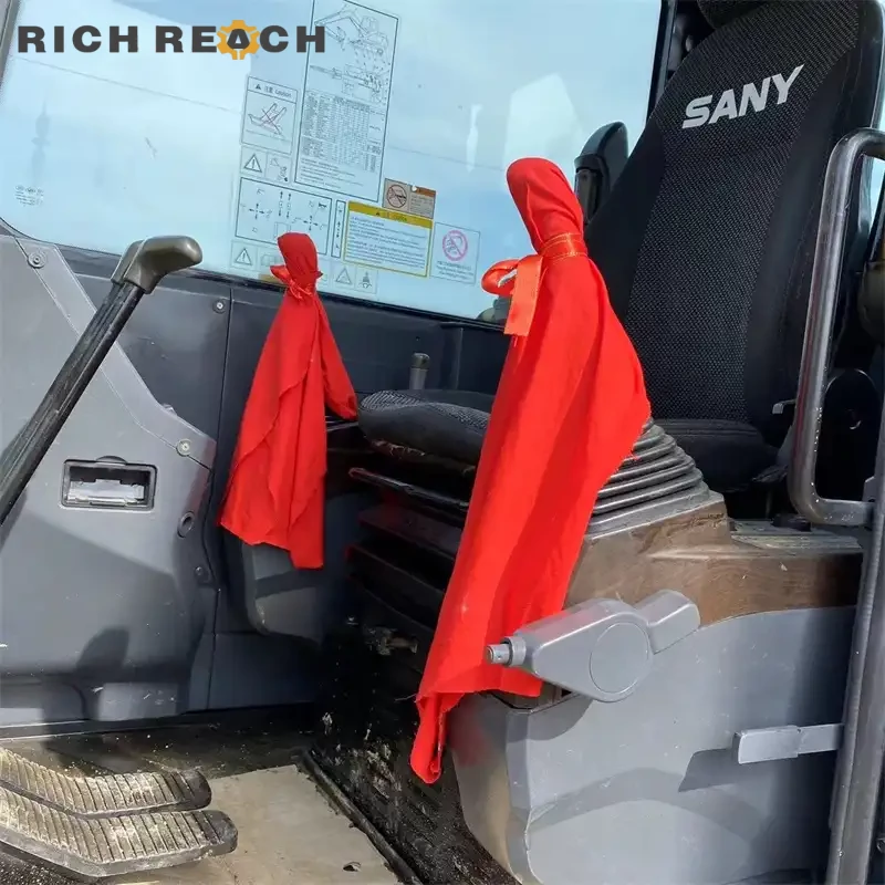 Rear three-quarter view of used Sany 60C mini excavator for sale, priced in USD