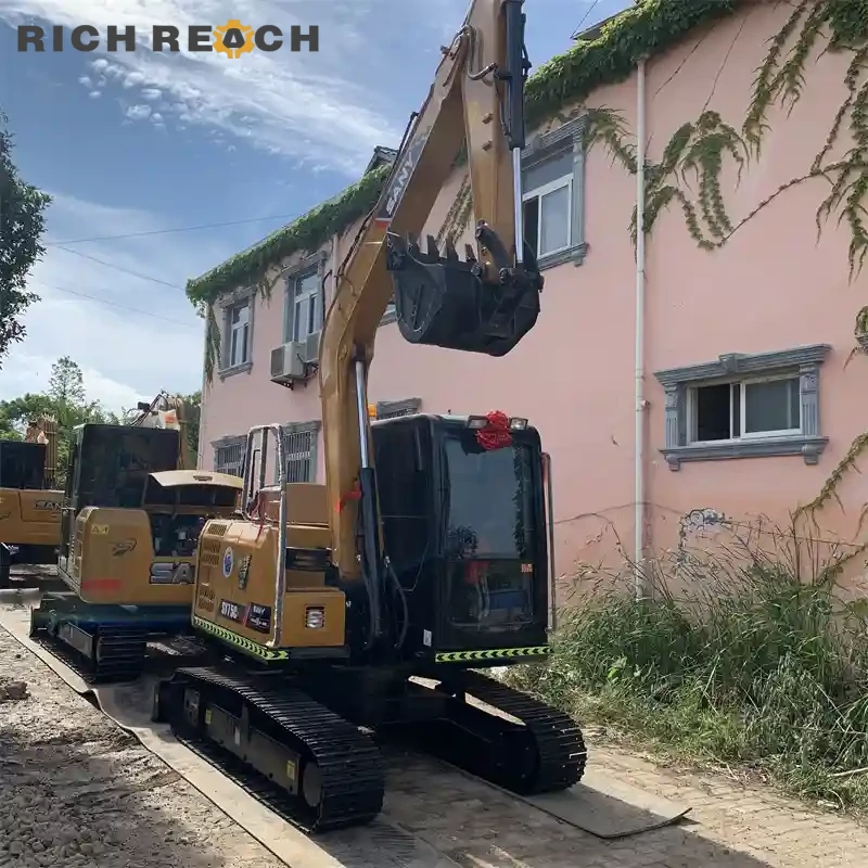 Used Sany 75C Pro excavator blade cutting edge and wear strip – ready for work