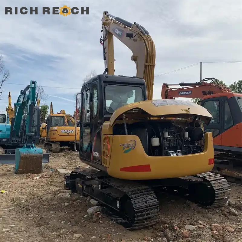 Used Sany 75C Pro excavator cab roof and canopy – original structure no damage
