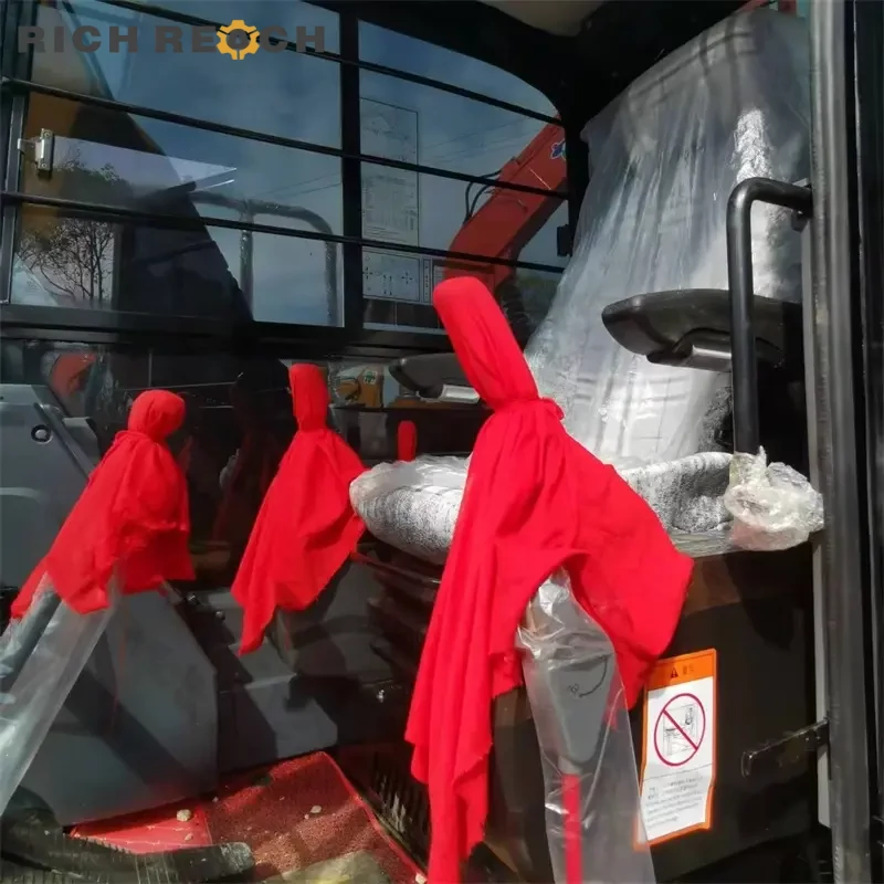 Sany SY75C breaking concrete with hydraulic hammer – powerful performance, low hours, fast quote available